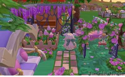 摩尔庄园手游七夕紫色花园设计图分享一览