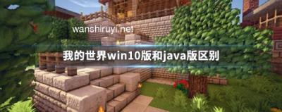 我的世界win10版和java版区别